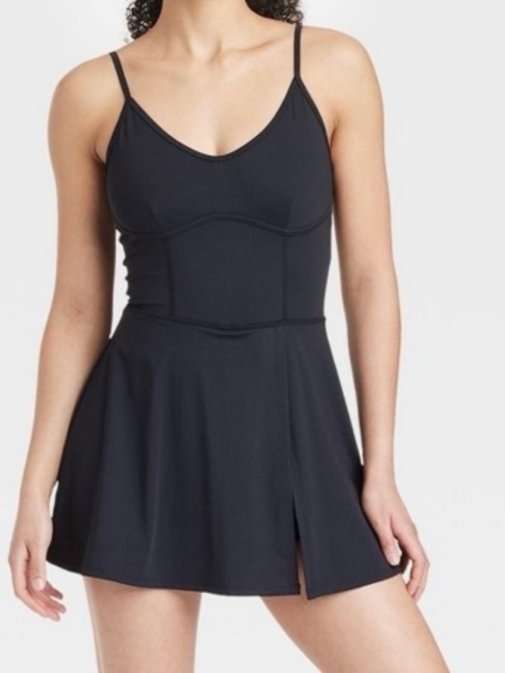 JoyLab Black Sleeveless Adjustable Straps Active Jumpsuit Women XL Stretch